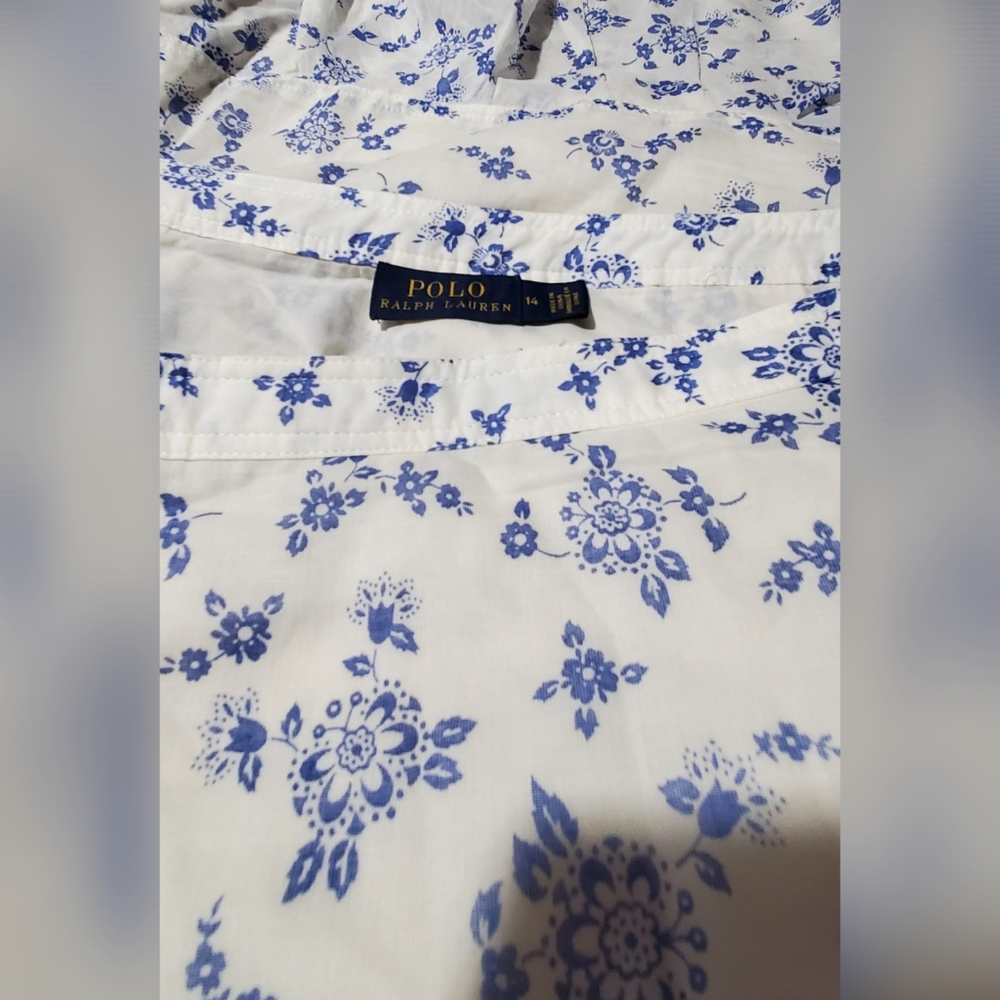 ➕️ Polo Ralph Lauren 💜 Ruffle Floral Skirt - Picture 4 of 5